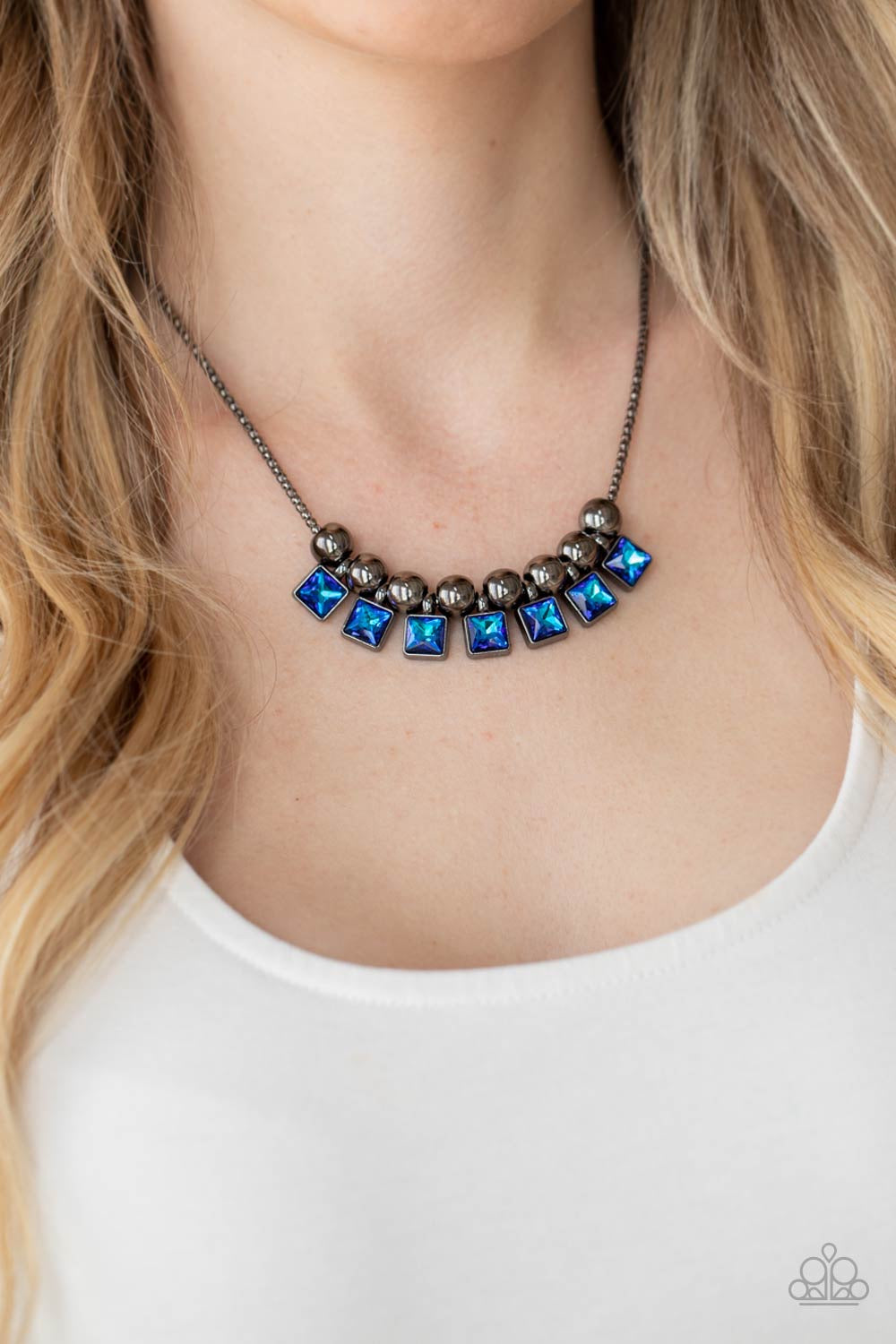 Graciously Audacious - Blue - Paparazzi Necklace