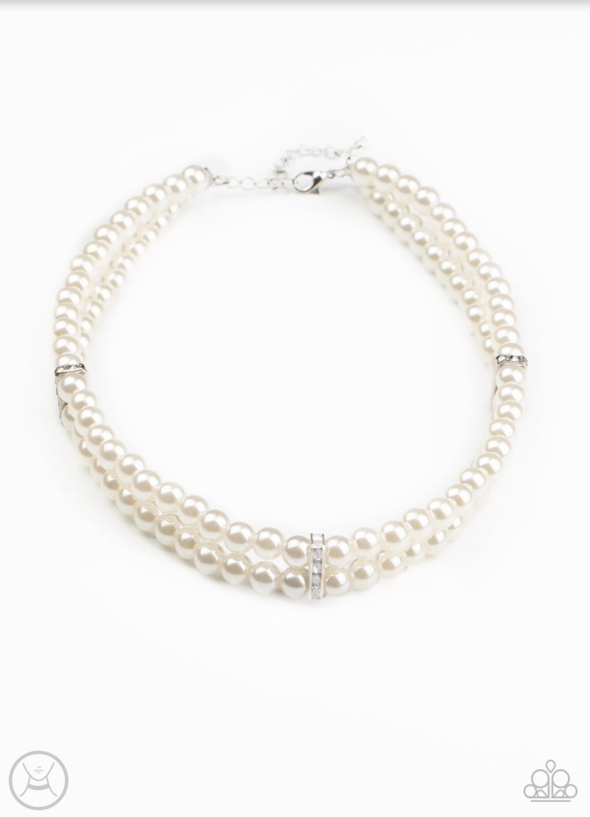 Put On Your Party Dress - White - Paparazzi Necklace