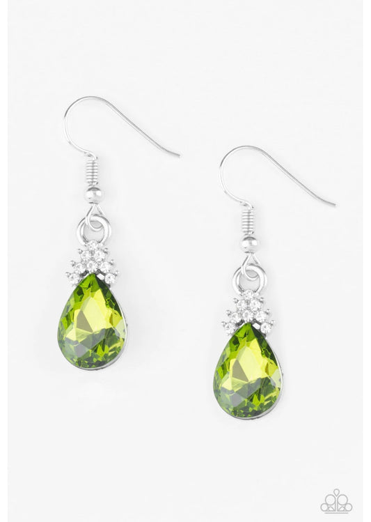 5th Avenue Fireworks - Green - Paparazzi Earrings