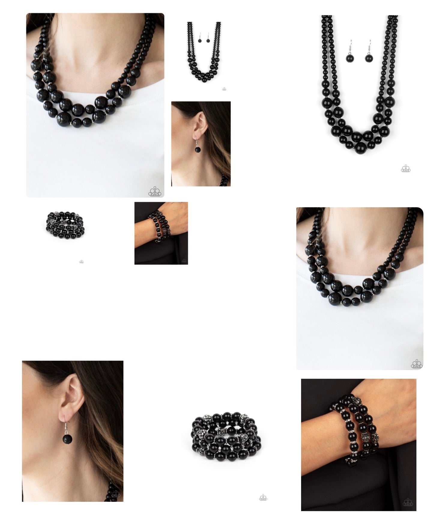 The More The Modest - Black Necklace and Poshly Packing Black Bracelet