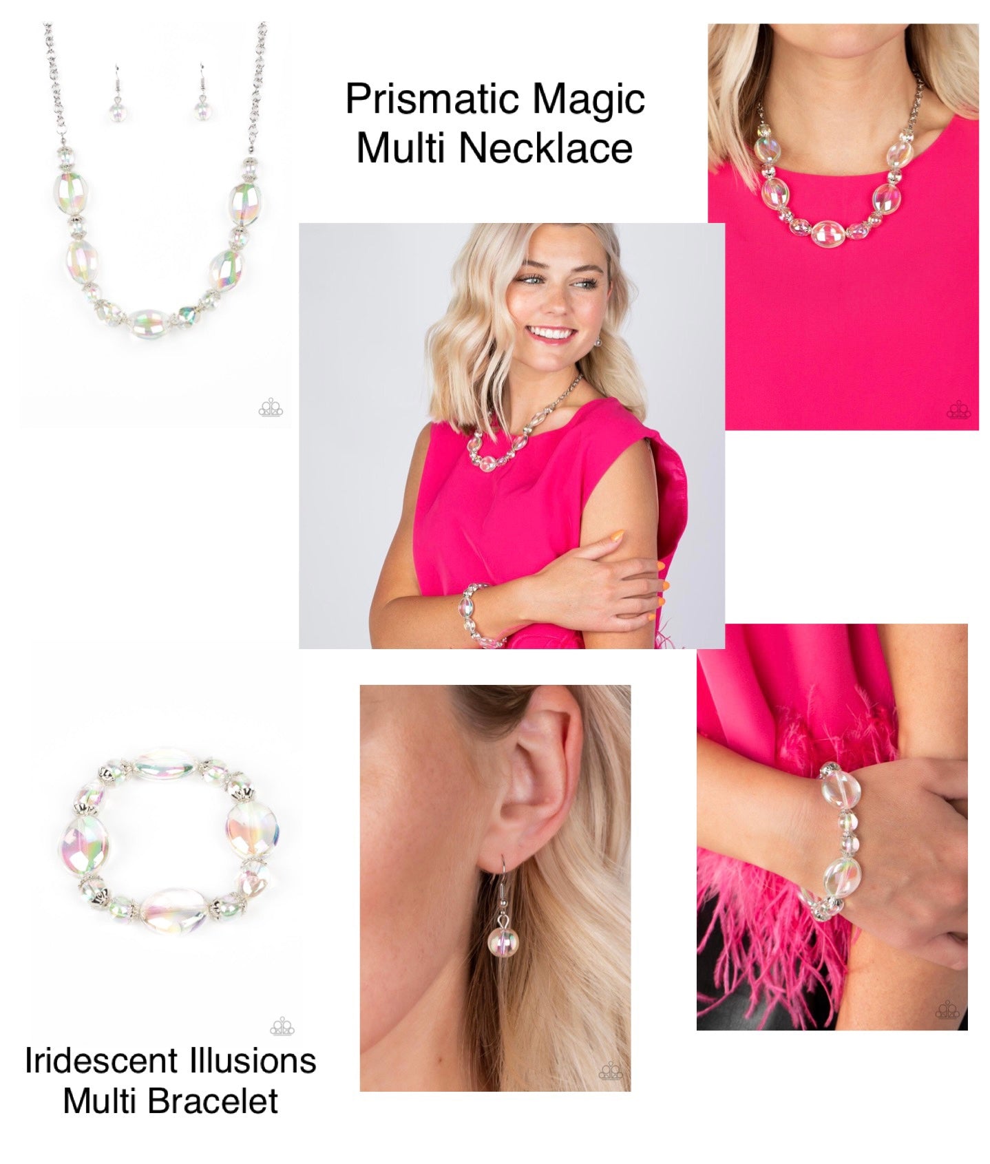 Prismatic Magic - Multi Paparazzi Necklace and Iridescent Illusions Multi - Paparazzi Bracelet