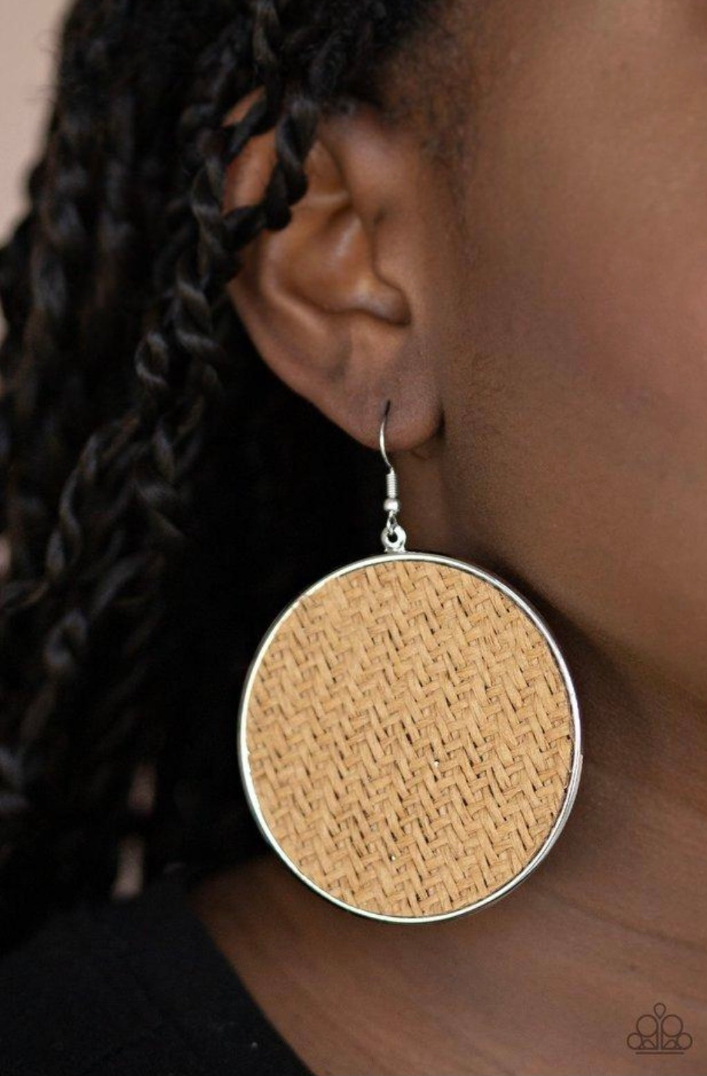 Wonderfully Woven Brown - Paparazzi Earrings