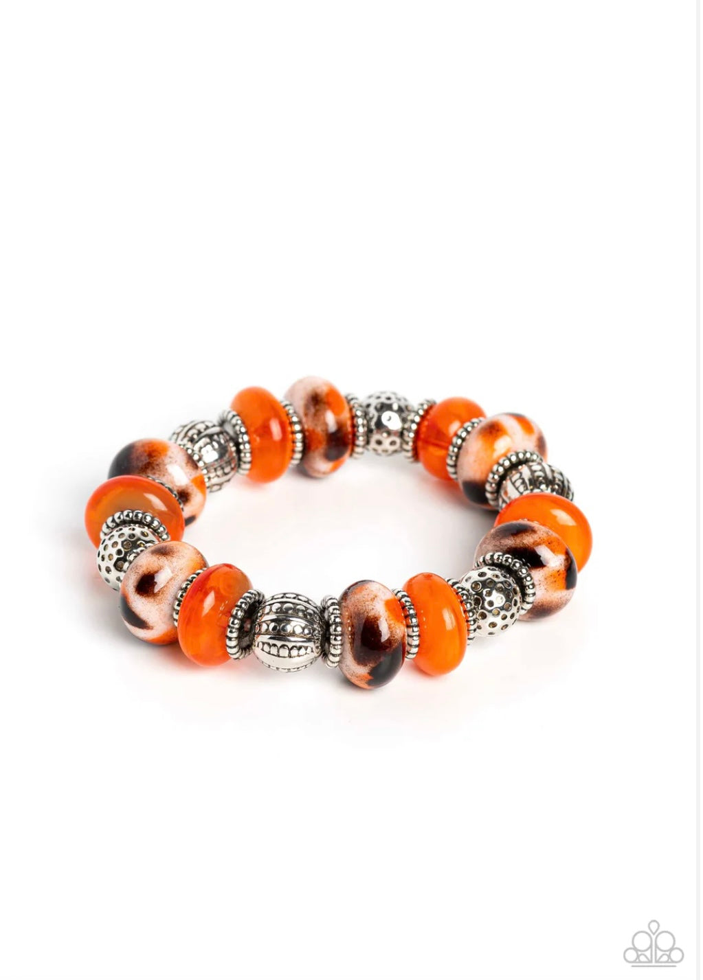 Warped Whimsicality - Orange  Necklace and Warped Wayfarer Orange Bracelet