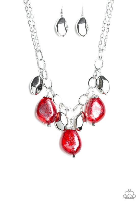 Looking Glass Glamorous - Red - Paparazzi Necklace