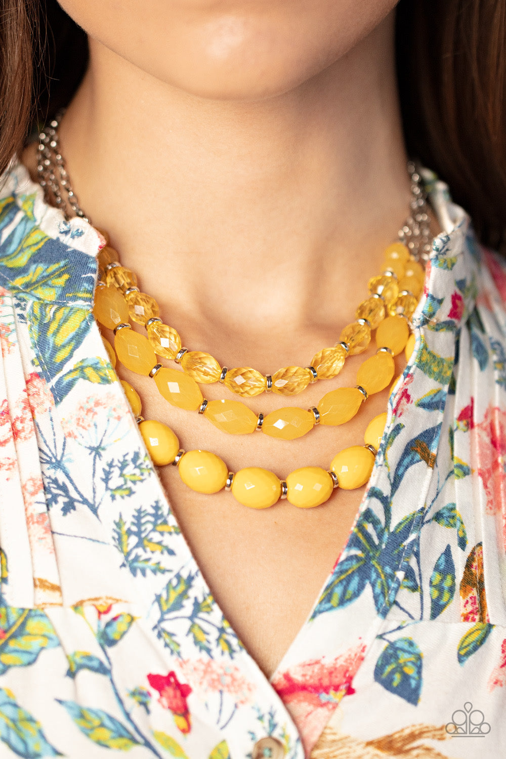 Tropical Hideaway - Yellow Necklace and High Tide Hammock Yellow Bracelet