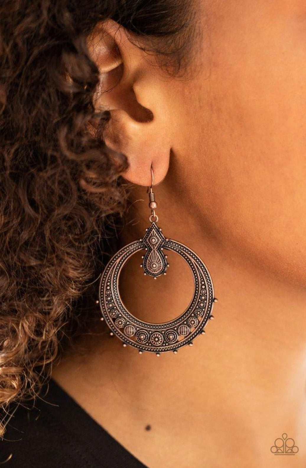 Solar Orbit - Copper - Paparazzi Earrings