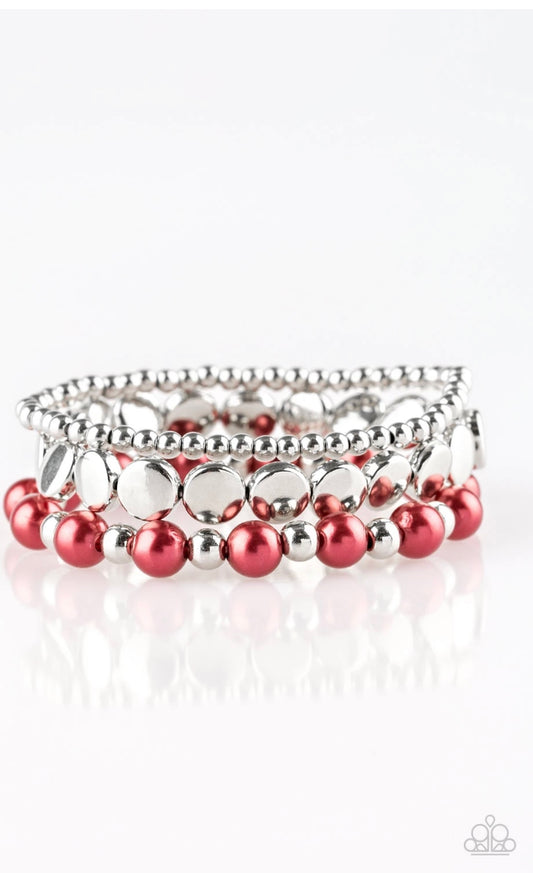 Girly Girl Glamour - Red - Paparazzi Bracelet