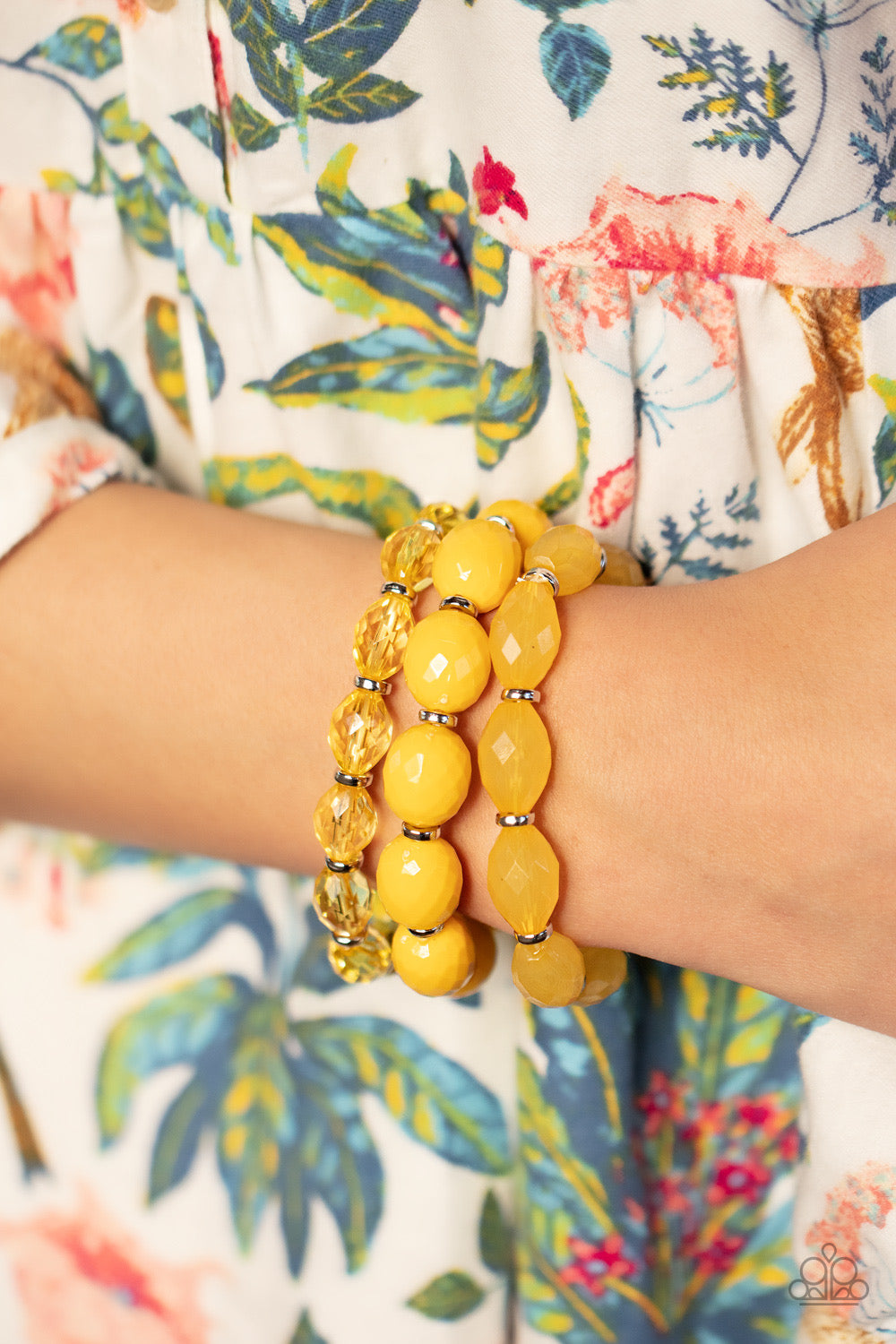 Tropical Hideaway - Yellow Necklace and High Tide Hammock Yellow Bracelet