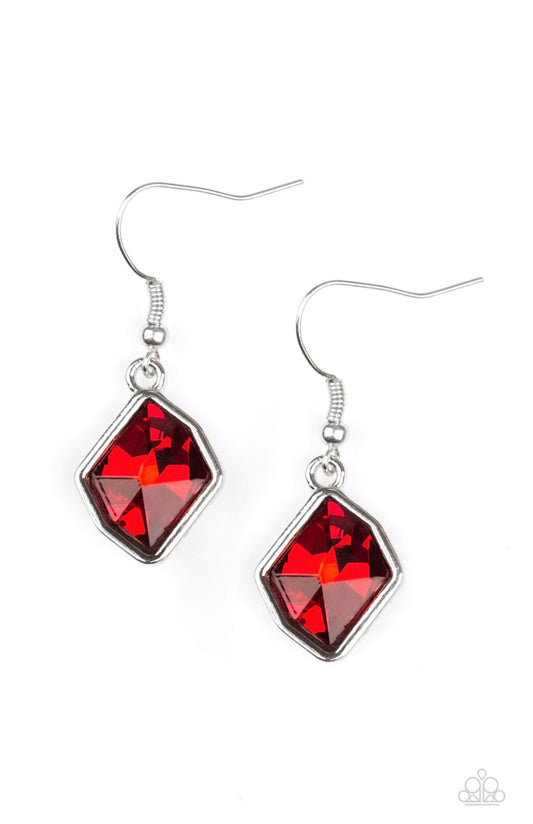 Glow It Up - Red - Paparazzi Earrings