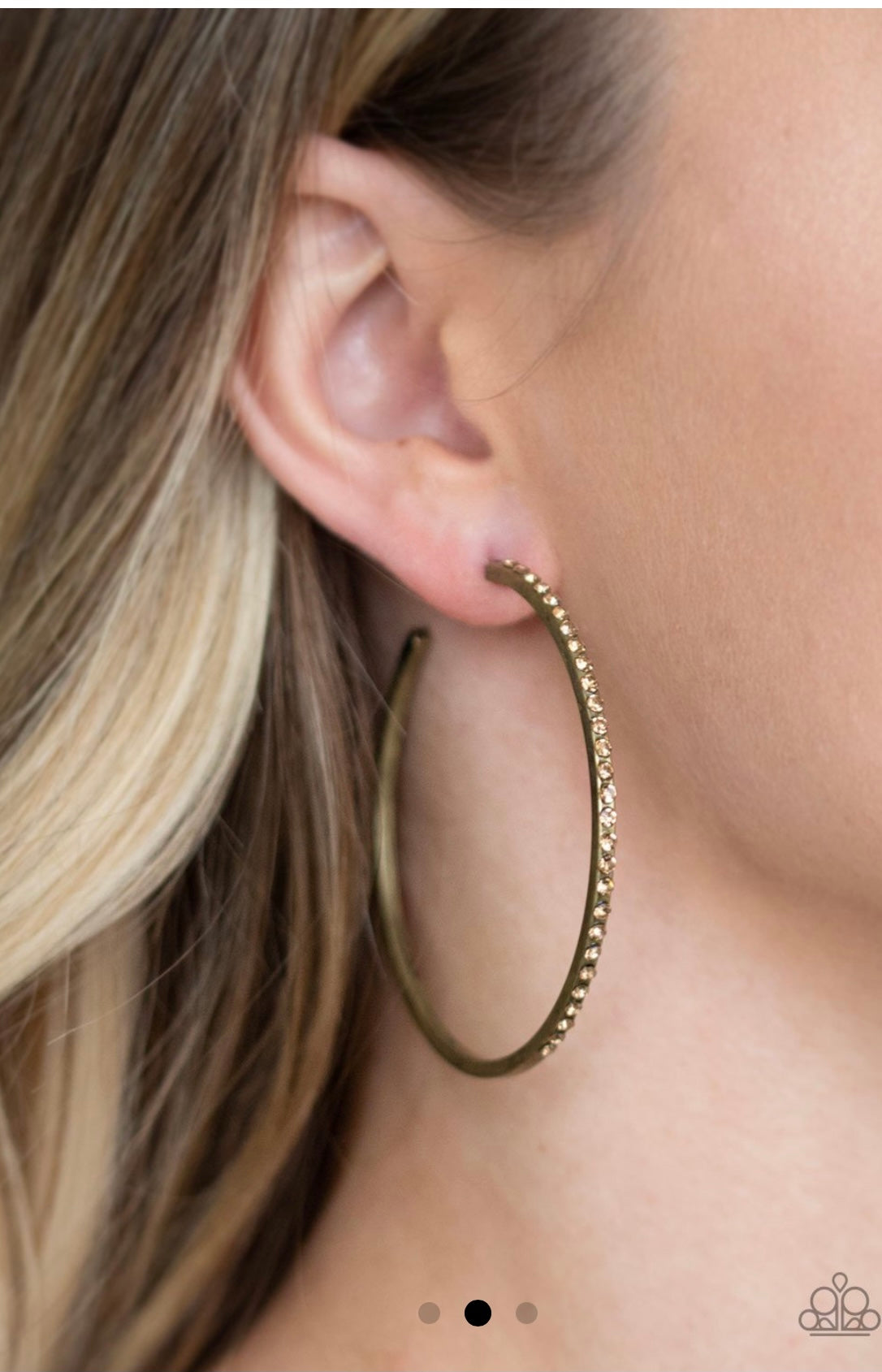 Trending Twinkle Brass - Paparazzi  Earrings