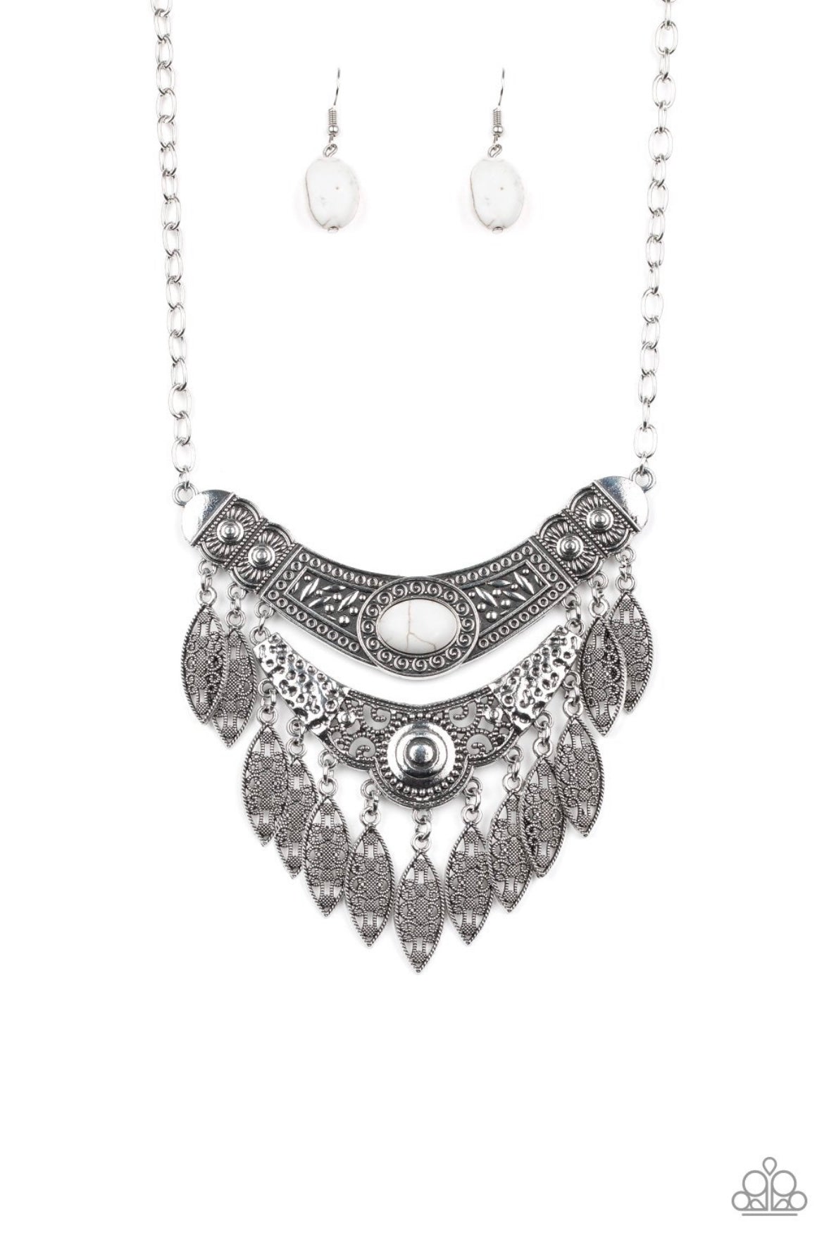 Island Queen - White - Paparazzi Necklace